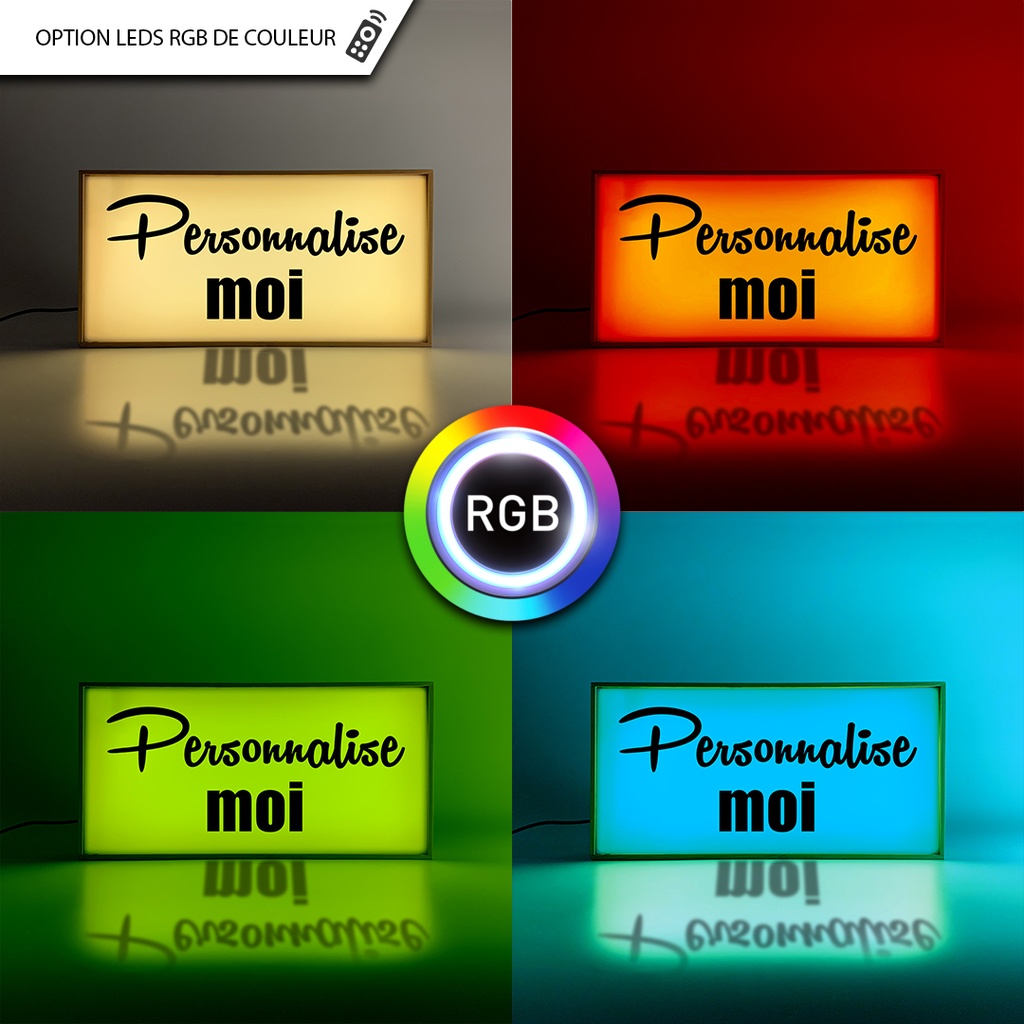 Lightbox Personnalisée couleurs